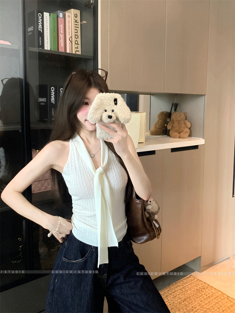 Women's Sleeveless Halter Camisole Top Open Back Summer 2026 - Image 2