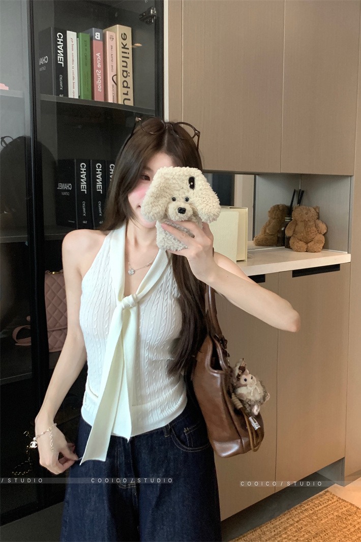 Women's Sleeveless Halter Camisole Top Open Back Summer 2026 - Image 5