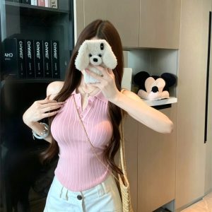 Women's Knit Camisole Tank Top Slimming Summer 2026