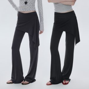 Women's Slim Fit Detachable Two-Piece Flare Yoga Pants