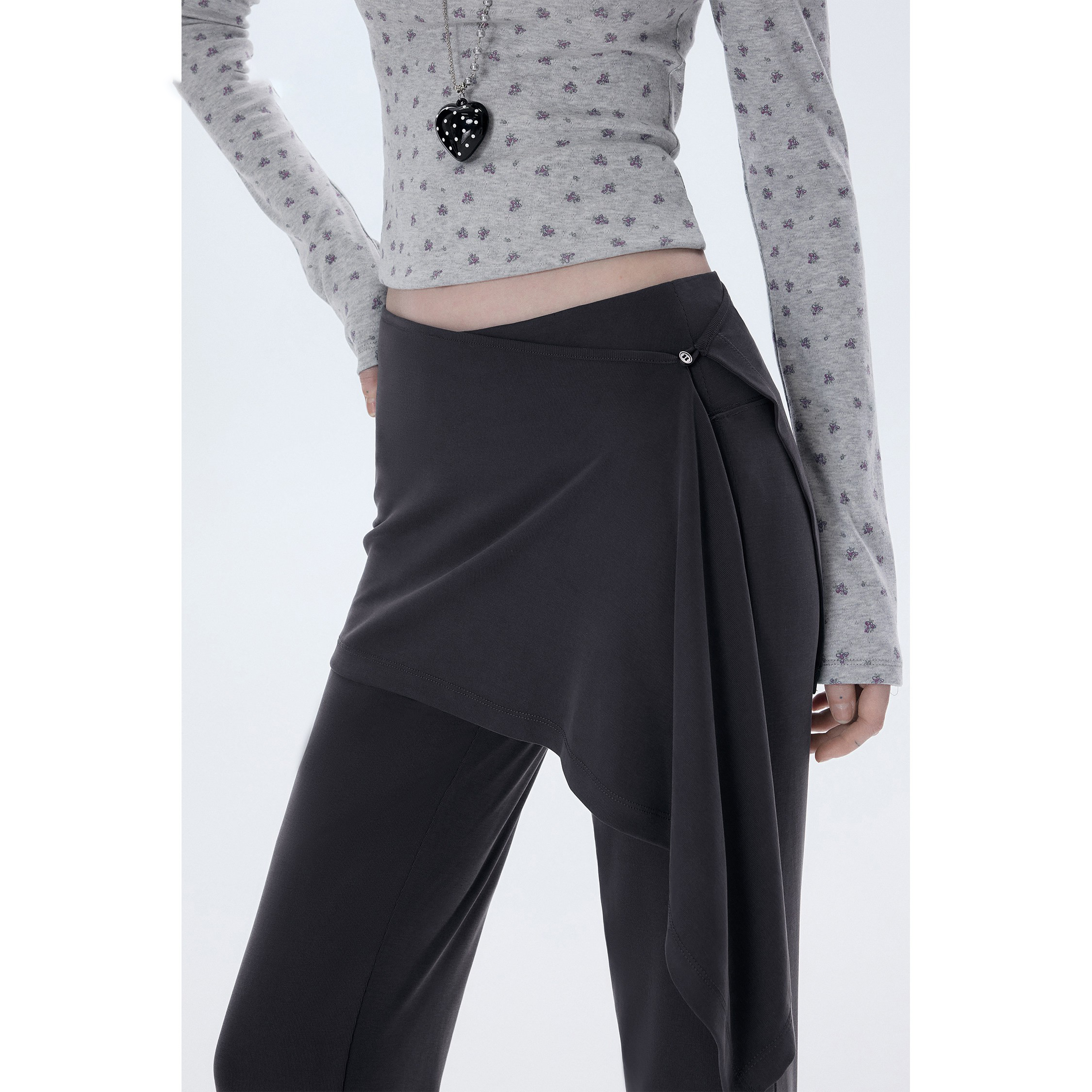 Women's Slim Fit Detachable Two-Piece Flare Yoga Pants - Image 5